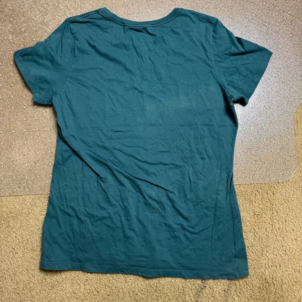 NIKE SLIM FIT WOMENS GIRLS XL EXTRA LARGE GREEN WORK OUT SHIRT TEE TSHIRT